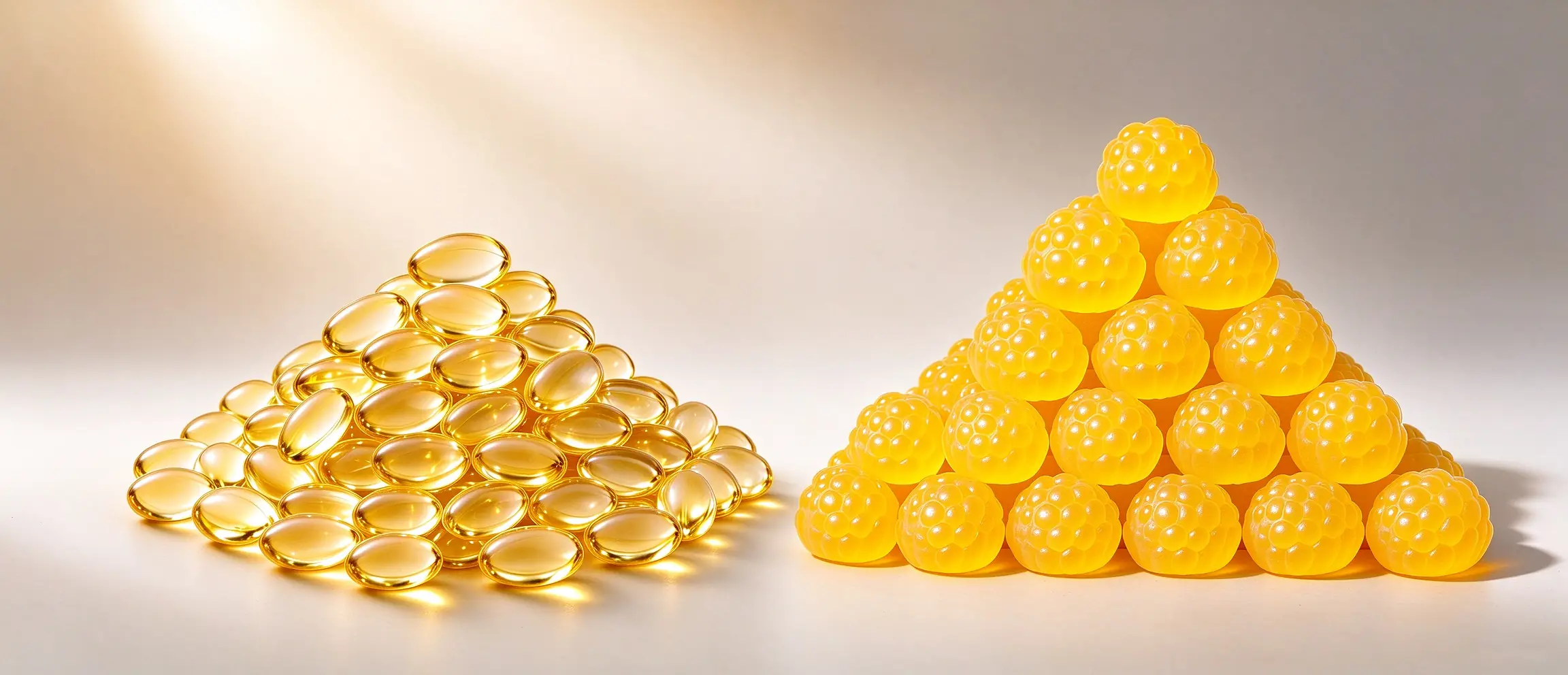 Functional nutrition softgel capsules and gummy supplements